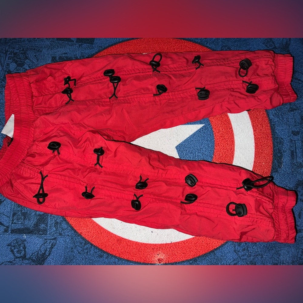 Kids Red Bungie tie pants